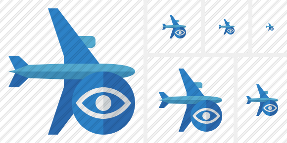 Airplane Horizontal 2 View Icon