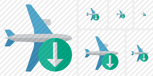 Airplane Horizontal Download Icon