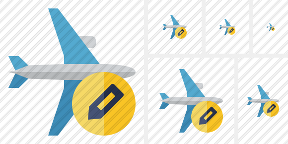 Airplane Horizontal Edit Icon