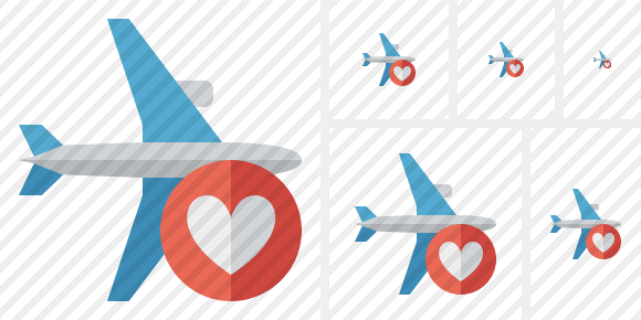 Airplane Horizontal Favorites Icon
