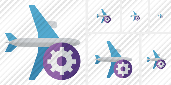 Airplane Horizontal Settings Icon