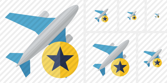 Airplane Star Icon