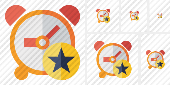 Alarm Clock Star Icon