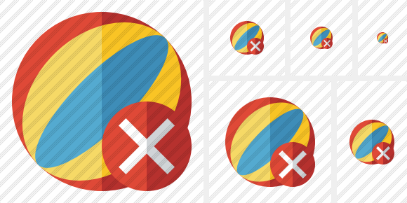 Beach Ball Cancel Icon