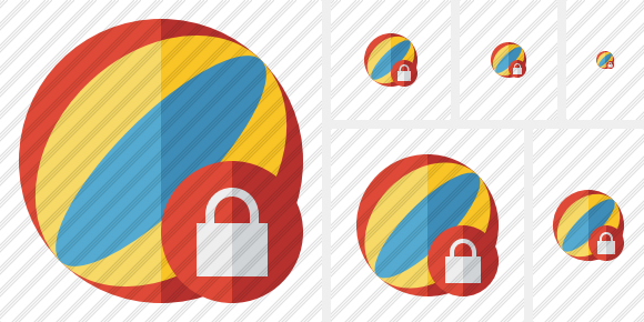 Beach Ball Lock Icon