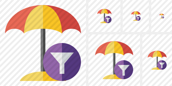 Beach Umbrella Filter Icon