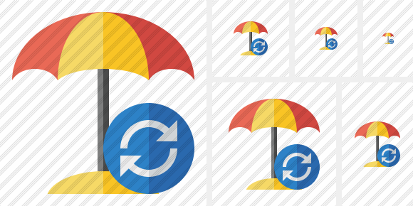 Beach Umbrella Refresh Icon