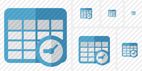 Database Table Clock Icon