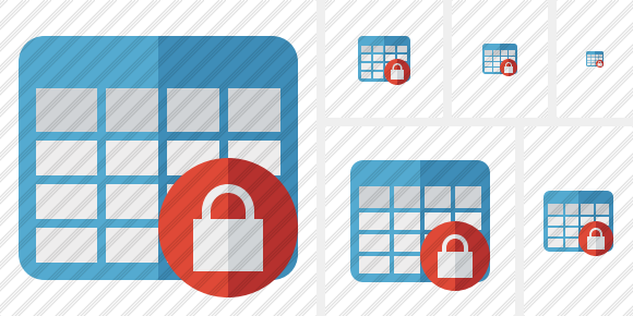 Database Table Lock Icon