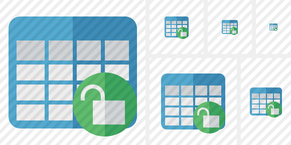 Icone Database Table Unlock