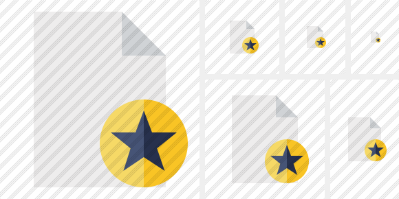 Document Blank Star Icon