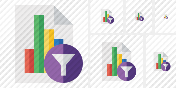 Icone Document Chart Filter