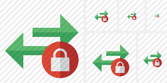 Exchange Horizontal Lock Icon