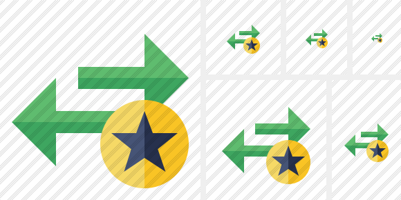 Exchange Horizontal Star Icon