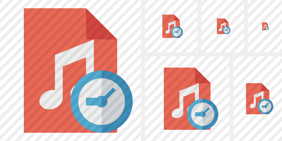 Icone File Music Clock