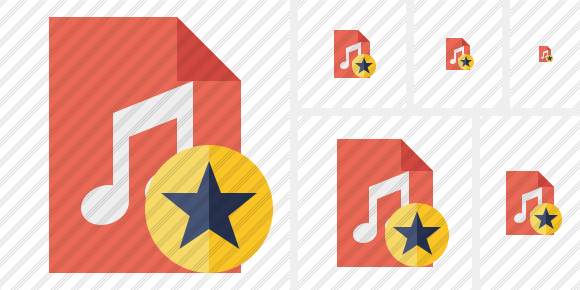 File Music Star Icon