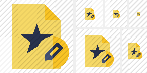 File Star Edit Icon