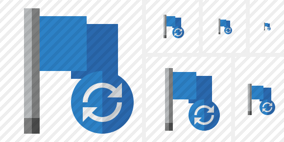 Flag Blue Refresh Icon