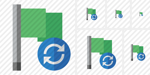 Flag Green Refresh Icon