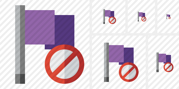 Flag Purple Block Icon