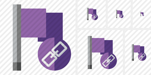 Flag Purple Link Icon