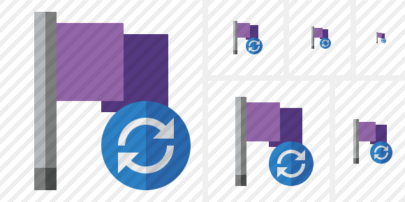 Flag Purple Refresh Icon