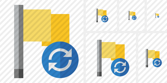 Flag Yellow Refresh Icon