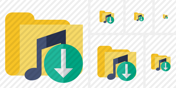 Folder Music Download Icon