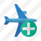 Airplane Horizontal 2 Add Icon