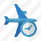 Airplane Horizontal 2 Clock Icon