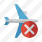 Airplane Horizontal Cancel Icon