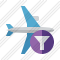 Airplane Horizontal Filter Icon