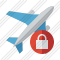 Airplane Lock Icon