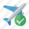 Airplane Ok Icon