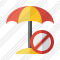 Beach Umbrella Block Icon