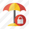 Beach Umbrella Lock Icon