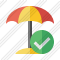 Beach Umbrella Ok Icon