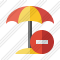 Beach Umbrella Stop Icon