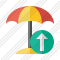 Beach Umbrella Upload Icon