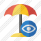 Beach Umbrella View Icon