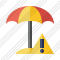 Beach Umbrella Warning Icon