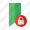 Bookmark Green Lock Icon