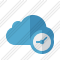 Cloud Blue Clock Icon