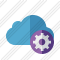 Cloud Blue Settings Icon