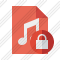 File Music Lock Icon