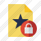 File Star Lock Icon