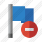 Flag Blue Stop Icon