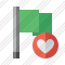 Flag Green Favorites Icon