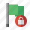 Flag Green Lock Icon