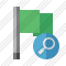 Flag Green Search Icon